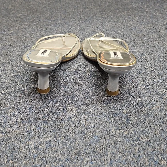 💙 women's shoes Steve Madden heels silver 7.5 - Picture 3 of 5